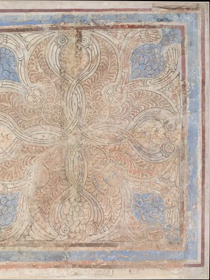 Painted Dado Panels — 9th century; figürsüz İslâm sanatı eseri (The Met, CC0).